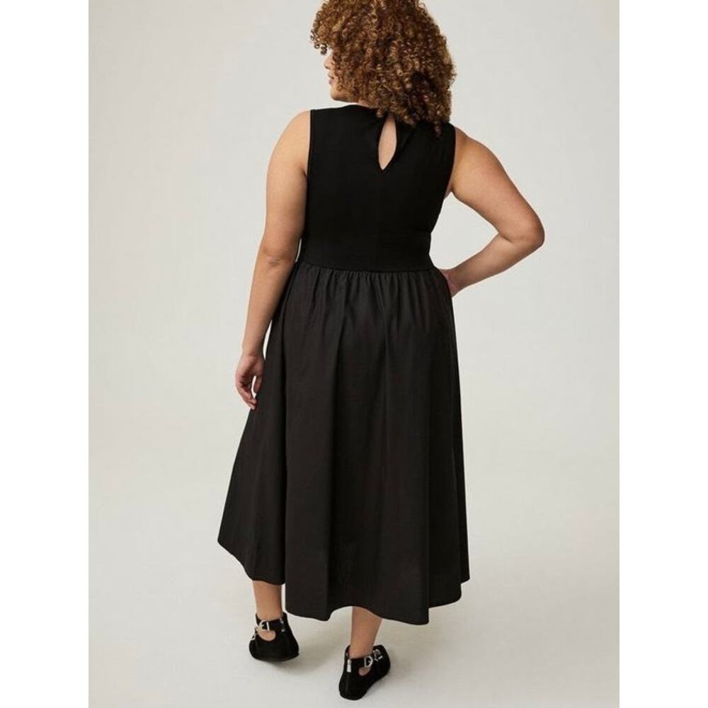 Torrid Black Knit&Cotton A Line Midi Dress Sz.4 - Picture 3 of 14